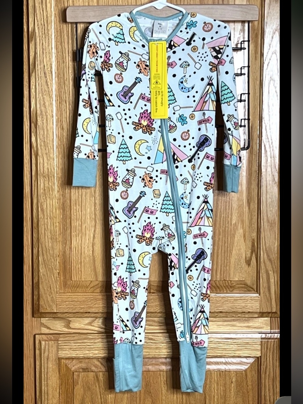 NEW Bamboo Sleeper Girls 2-3 Years Blue Camping Guitar Marshmallow Outdoors Soft